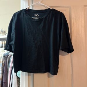 Black Cropped Tee
